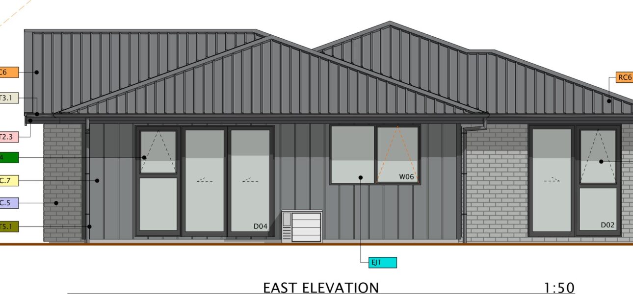 Florey Lane, Rolleston east elevation — Cypress Construction