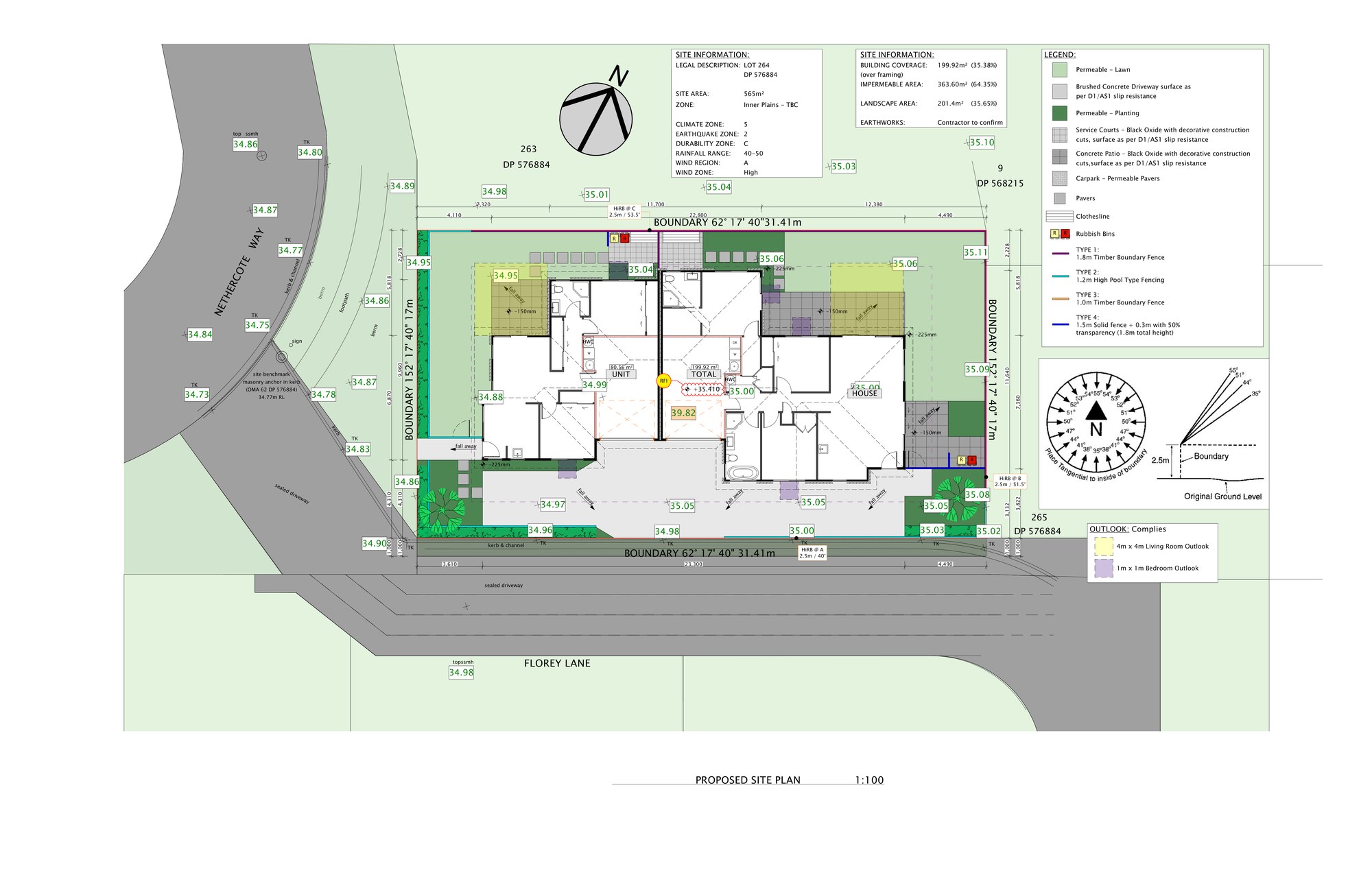 Florey Lane, Rolleston site and landscape plan — Cypress Construction