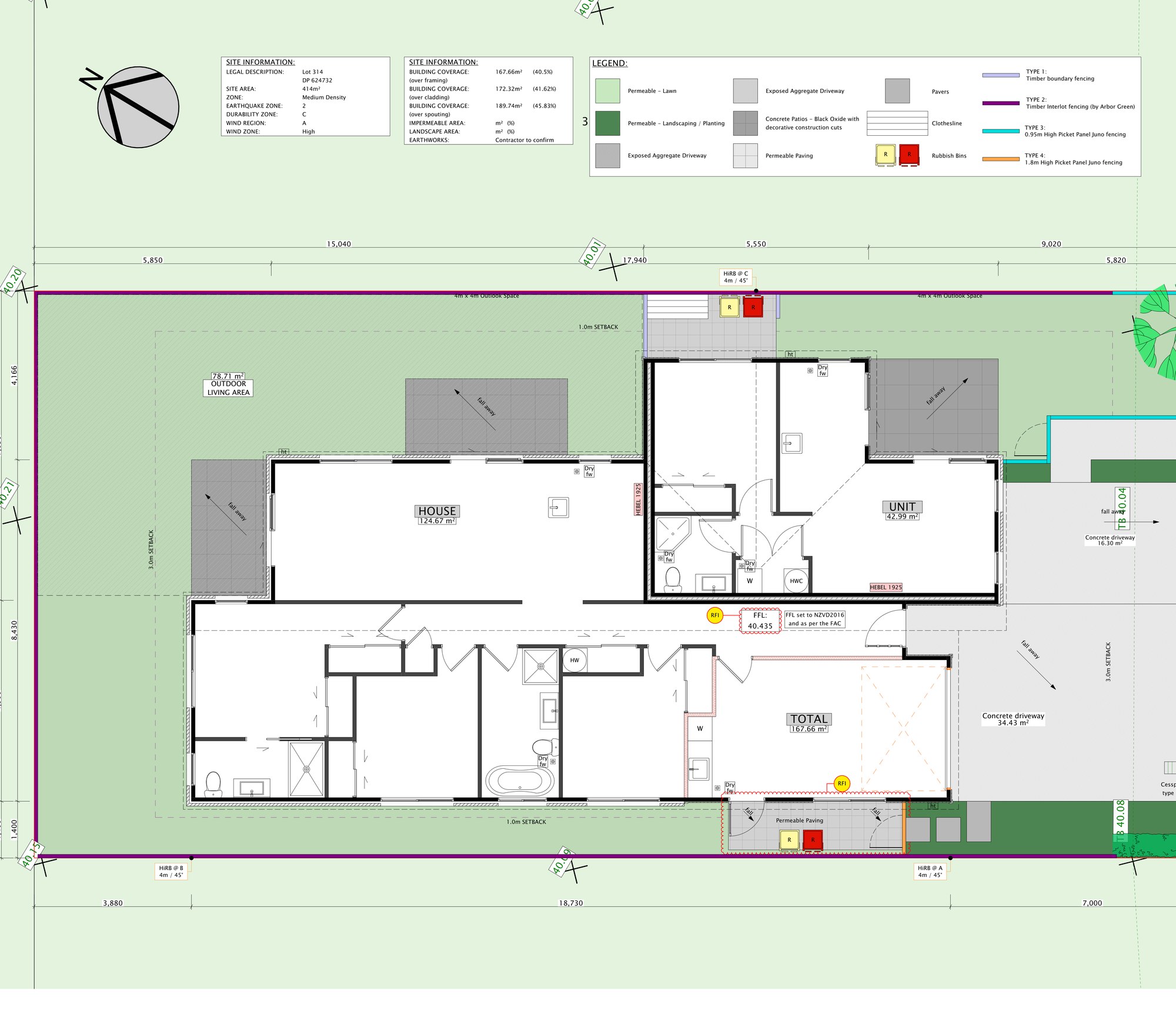 Koa Drive, Rolleston site and landscape plan — Cypress Construction