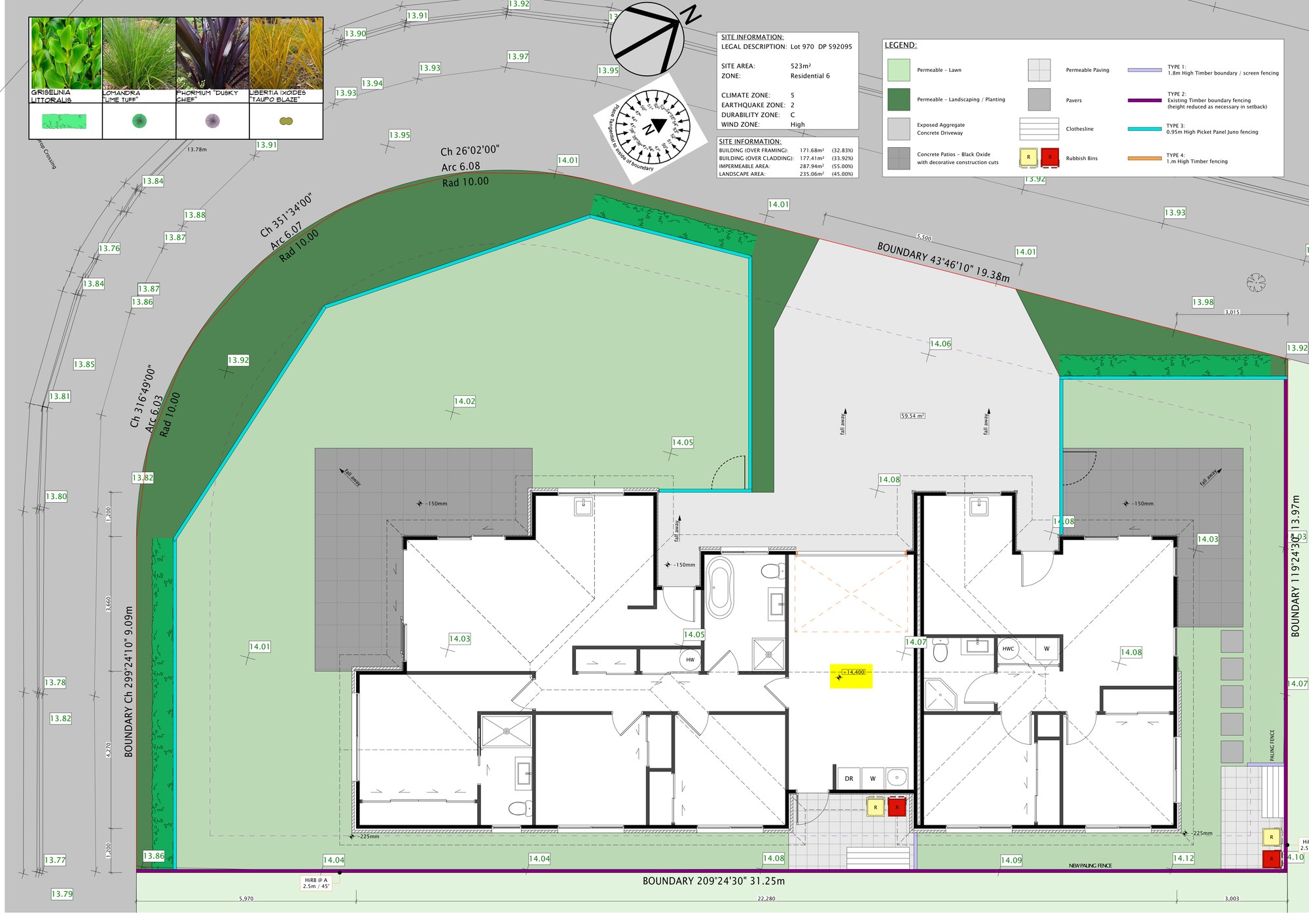 Stackwood Avenue, Woodend site and landscape plan — Cypress Construction